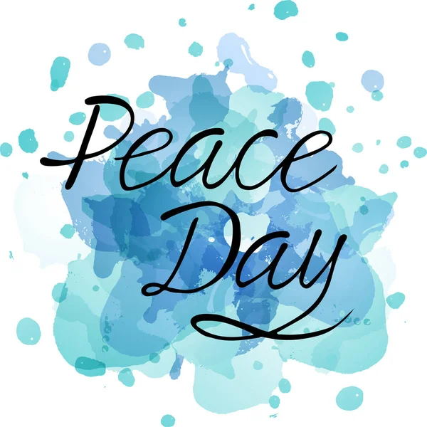 Barış günü yazı logothype, etiket ve simge, kartları, davetiyeleri, şablonlar için vektör Illustration. hat arka plan, nesne. EPS 10