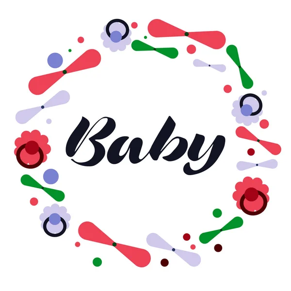 Ah bebek. Bebek ve çocuk odası süslemeleri çanta posterler, davetiyeler, kartları, giysi yastık için yazı. Beyaz arka plan üzerinde izole fırça hat. Bindirme için fotoğraf albümü.