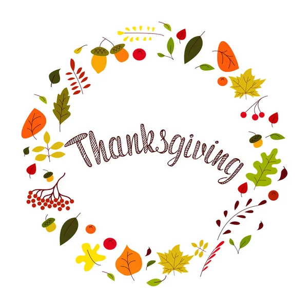 Kartlar, davetiyeler, etiket ve simgeler için Şükran Günü metninin vektör illüstrasyonu, ilham verici kartlar. Kaligrafi arkaplan posteri EPS10