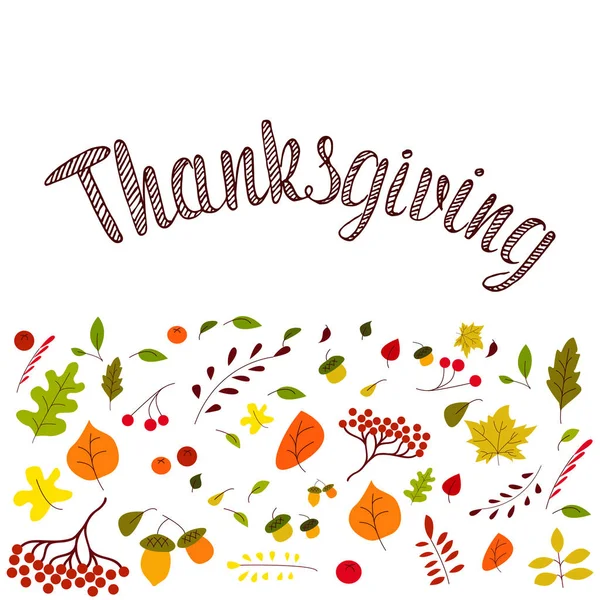 Kartlar, davetiyeler, etiket ve simgeler için Şükran Günü metninin vektör illüstrasyonu, ilham verici kartlar. Kaligrafi arkaplan posteri EPS10