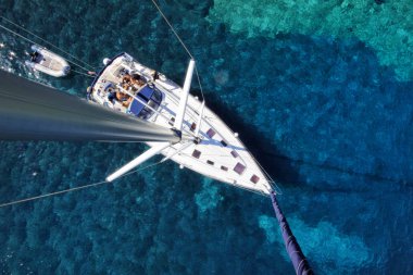 Adriyatik Denizi, Hırvatistan Adaları Yelkenli Yat Charter havadan görünümü
