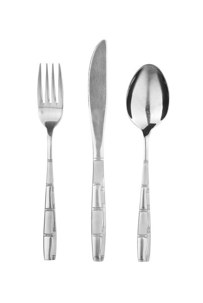 Fork,knife and spoon isolated on a white background