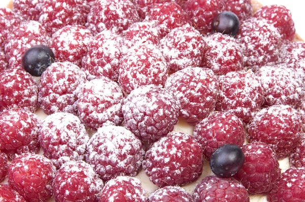 Tarta Frambuesa Con Moras Crema Vainilla —  Fotos de Stock