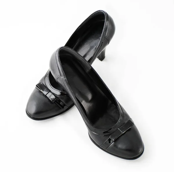 Classic Black High Heel Shoes Ladies Stock Picture
