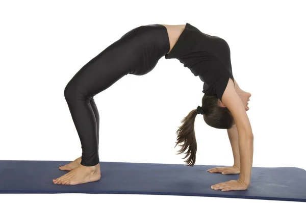 Yogaställning Urdhva Dhanurasana Wheel Pose — Stockfoto