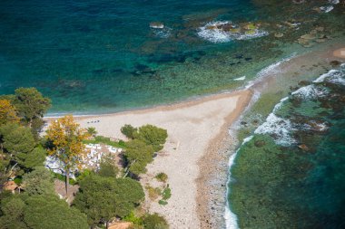 Isola Bella Taormina, Sicilya'dan görüldüğü gibi