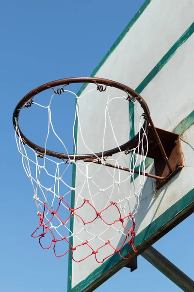 Laço Aro Basquete Danificado — Fotografia de Stock