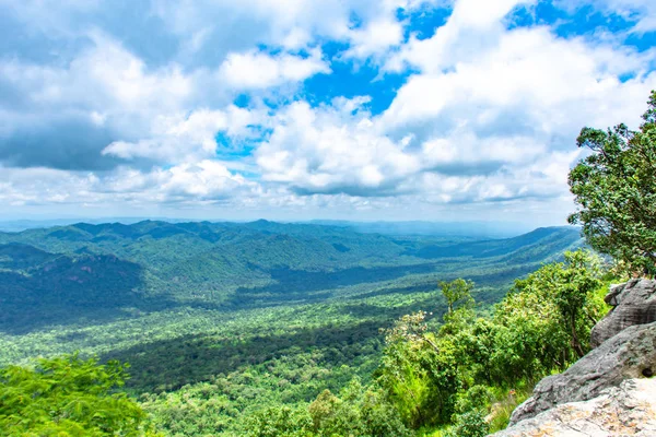 Bakış dağlar ve kasaba Chaiyaphum, Pha Sut kalem DIN Pa Hin Ngam Milli Parkı'nda, Chaiyaphum Tayland.