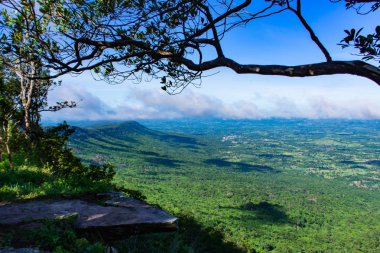 Bakış dağlar ve kasaba Chaiyaphum, Pha Hum Hod Chaiyaphum, Tayland.