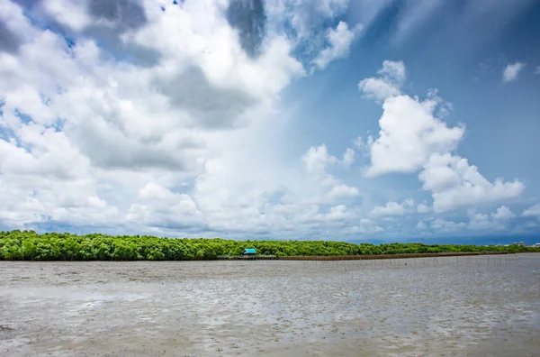 サムット プラカンのバン で海と空を見る — ストック写真