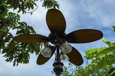 Lamba Dekorasyon bahçe ile fan.