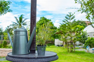 Galvanizli kutular. Sulama suyu Bahçe tablo.