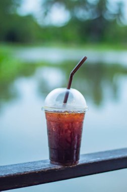 Siyah kahve serin görüntü arka plan nehir.