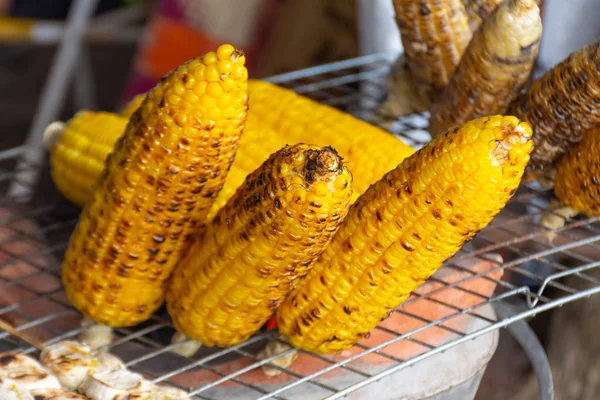泰国木炭烤玉米 — 图库照片