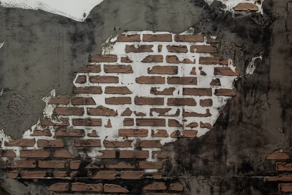 Wall sticker cement brick block damaged.