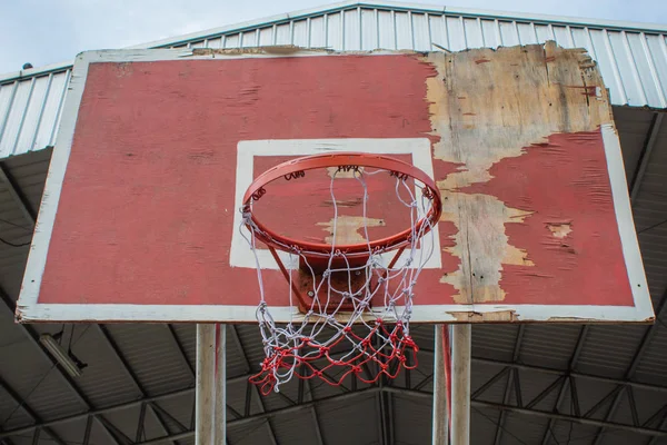 Cercle Basket Cassé Travaux Réparation Temporaire — Photo