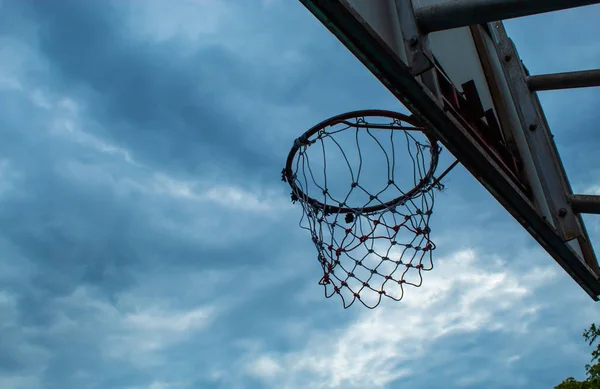 Nefunkční Basketbalový Koš Opravárenské Práce Dočasně — Stock fotografie