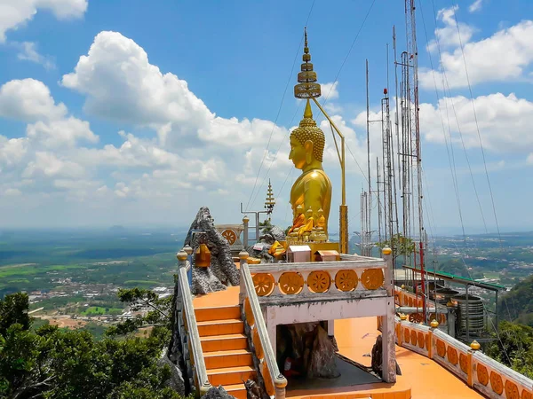 Punkt Buddha Wat Tham Seua Tiger Cave Vid Krabi Thailand — Stockfoto