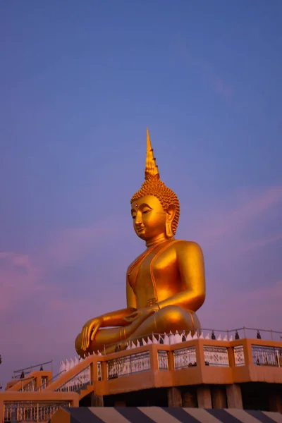 Wielki Budda Wat Lad Pha Dook Nonthaburi Tajlandii — Zdjęcie stockowe