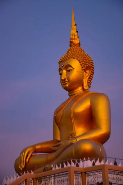 Nagy Buddha Wat Lad Pha Dook Nonthaburi Thaiföldön — Stock Fotó
