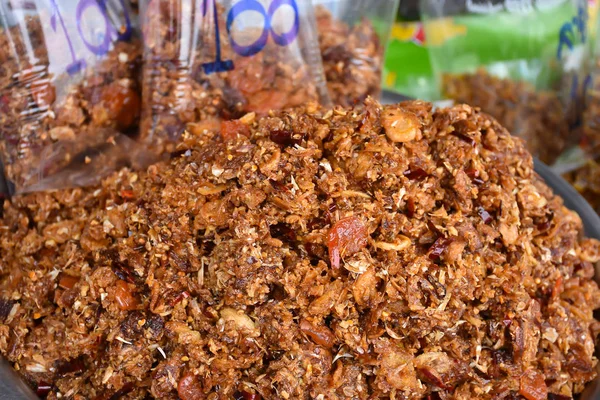 Sabores Picantes Camarão Processamento Frutos Mar — Fotografia de Stock