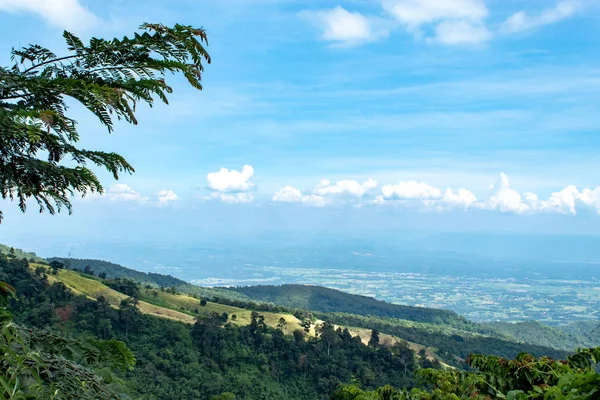 Beauty Sky Light Hits Clouds Mountain — Stock Photo, Image