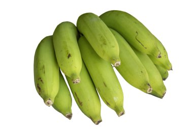 Bahçe beyaz zemin üzerine muz.