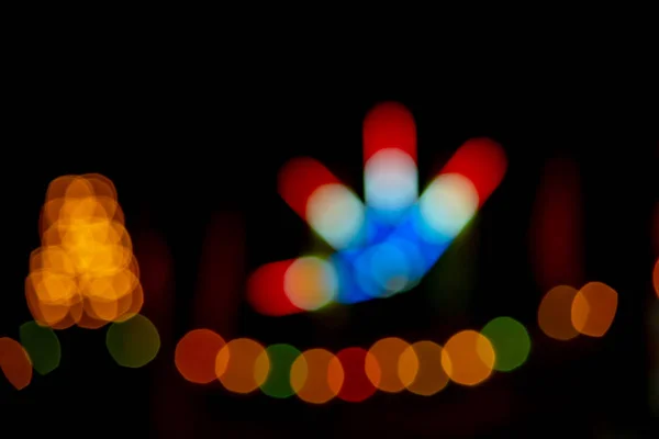 Lichter Verschwommenes Licht Von Autos Auf Der Straße Als Hintergrund — Stockfoto