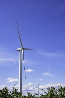 Rüzgar türbinleri, Khao Kho phetchabun, dağ üzerinde elektrik Tayland'da üretmek..