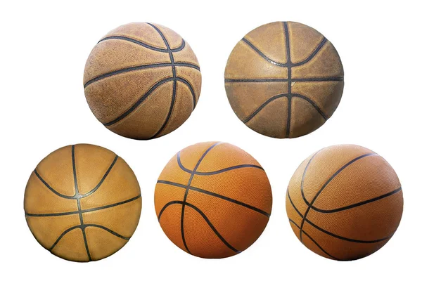 Isolierter Basketball auf weißem Hintergrund mit Clipping-Pfad. — Stockfoto