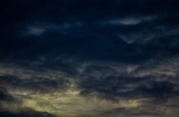 Nuvens Chuva Negra Céu Noite — Fotografia de Stock