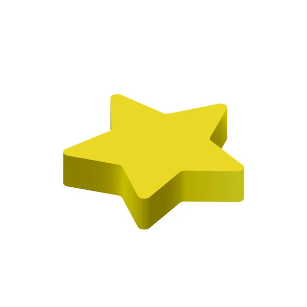 Isolated Isometric Yellow Star Vector Icon Illustration — Stock Vector