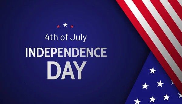 Дизайн Прапора Дня Незалежності Американським Прапором Текстом Вектор — стоковий вектор