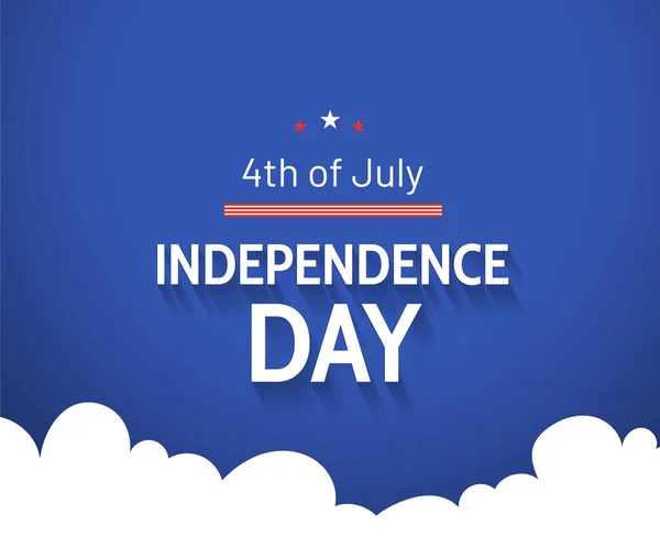 Juillet Usa Independence Day Celebration Banner Design Avec Texte Sur — Image vectorielle