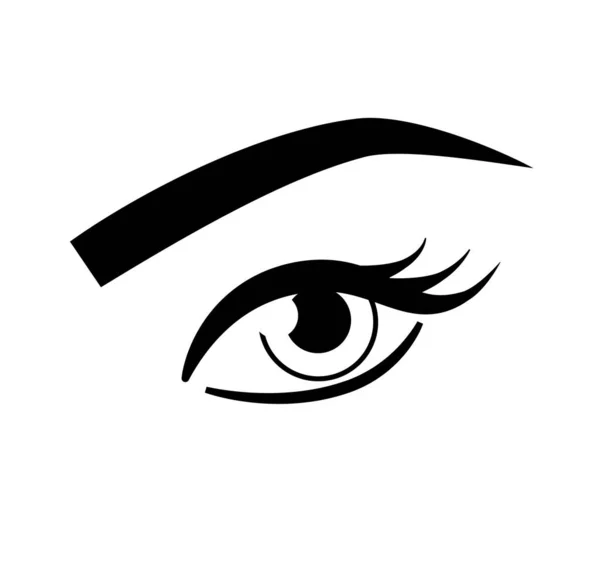 Design Dell Icona Dell Occhio Simbolo Dell Occhio Isolato Imballaggio — Vettoriale Stock