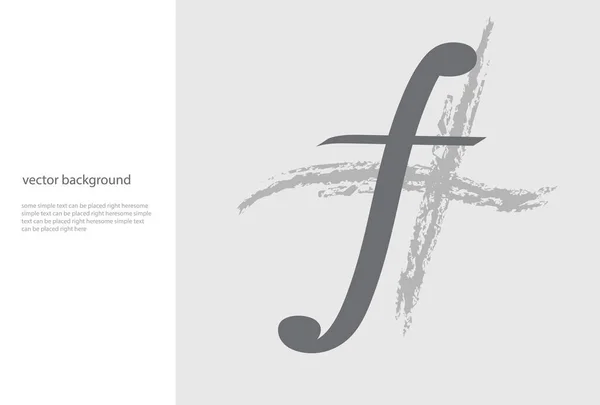 Musikalisches Symbol Forte Auf Grauem Hintergrund Designvorlage Für Musikbanner Oder — Stockvektor