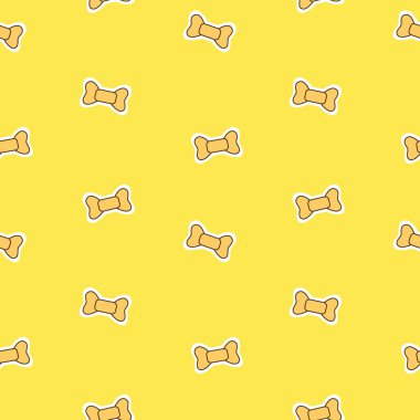 Sarı yay pürüzsüz desen. Tekstil, kumaş veya ambalaj kağıdı tasarımı için basit vektör çizimi