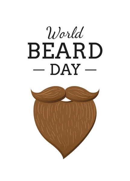 Всесвітній День Прийому Листівок Або Дизайну Плакатів Приклад Коричневою Бородою — стоковий вектор