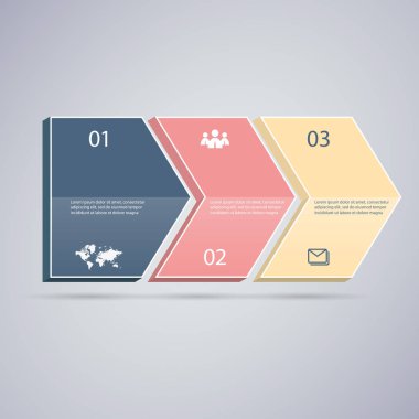 Infographic 3d okları vektör