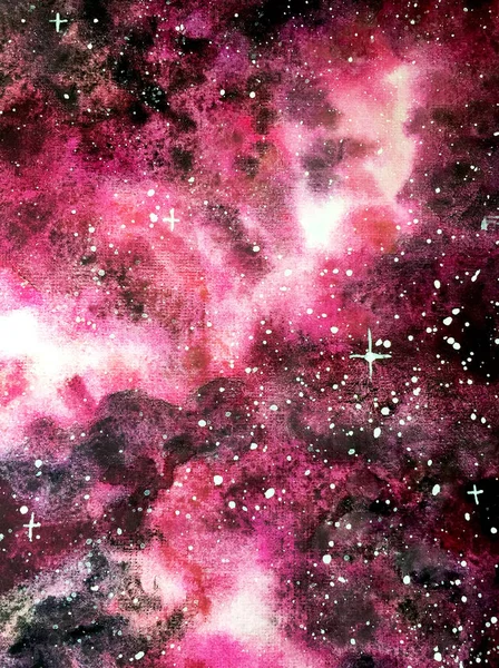pink galaxy watercolor background