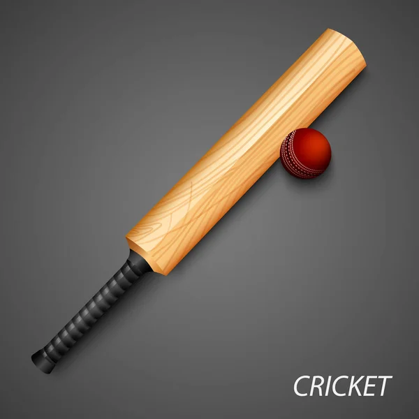 Fond Cricket Avec Vecteur Gabarit Bâton Balle Eps — Image vectorielle
