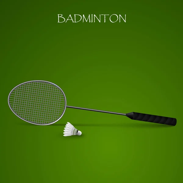 Badminton Hintergrund Mit Schläger Und Federball Vorlagenvektor Eps — Stockvektor