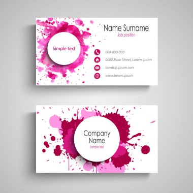 Kartvizit soyut düşünceye ve tasarım vektör eps 10 lekeleri