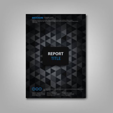 Broşürler kitap ya da karanlık üçgen arka plan vektör eps 10 el ilanı