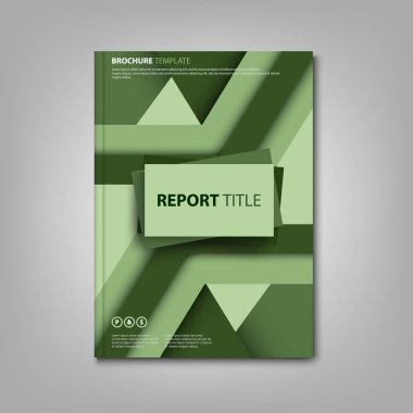 Broşürler kitap ya da yeşil soyut tasarım desen vektör eps 10 el ilanı