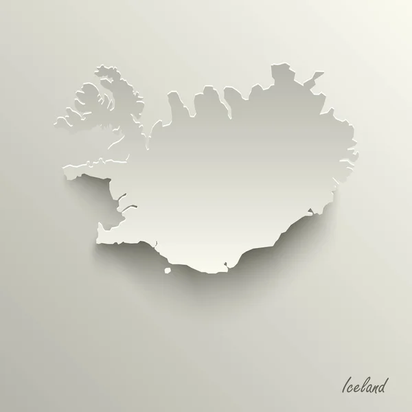 Mapa Diseño Abstracto Islandia Plantilla Vector Eps — Archivo Imágenes Vectoriales