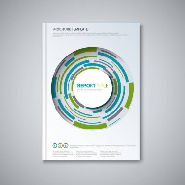 Soyut çevreler teknik tasarım ile broşür kitap veya el ilanı
