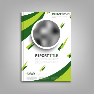 Beyaz yeşil tasarımetiketli broşürler kitap veya el ilanı
