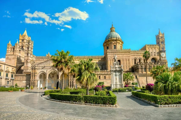 Widok Katedry Palermo Duomo Palermo Palermo Sycylia Włochy — Zdjęcie stockowe