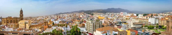 Panoramic cityscape of historic downtown with Malaga Cathedral. — Stock Photo, Image